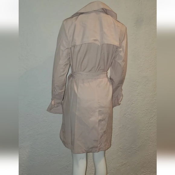 NWT T TAHARI Women's Coat Classic Pink Belted Flare A-line Midi Large 12-14 … - Picture 10 of 12